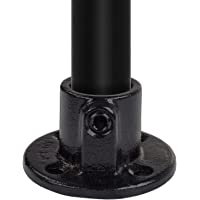 KLEMP Brida de piso negra- redonda negra- brida de pared- brida de techo- soporte- de hierro fundido maleable- tornillos…